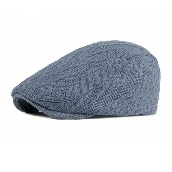 

berets autumn winter acrylic solid news boys' flat hat male and female painter beret 101 g220612, Blue;gray