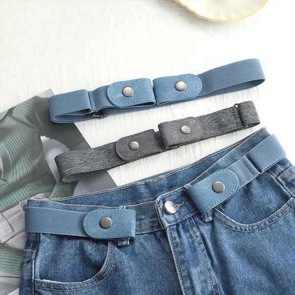 

2023 designer belts for women mens belt jeans belt invisible elastic ladies punching decorative lazy belt width 3.3cm adjustabel belt, Black;brown