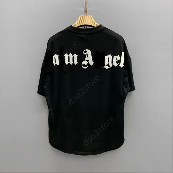 

palm angel tshirt 2023 new men's / women's couples casual fashion trend high street loose hip-hop100% cotton printed round neck pa, White;black
