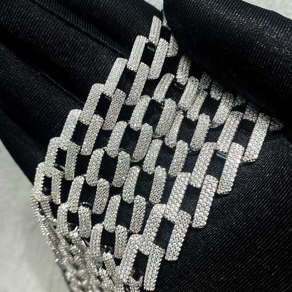 

iced out cuban chain jewejry s925 silver 8mm 5a cz diamond miami iced out cuban link chain