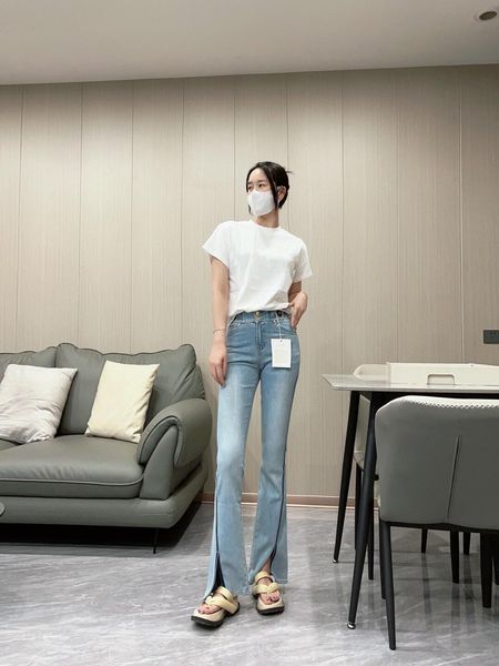 

Women High Waist Jeans Woman Sexy Black Blue Elastic Skinny Pencil Pants Female Plus Size Zipper Wash Denim Trousers Girl Top quality women' jeans M1, Gray