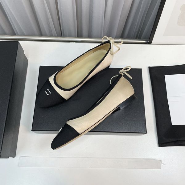 

designer dress shoes spring and autumn leather bow ballet shoes ccity fashion women's channel black flat boat shoes x108