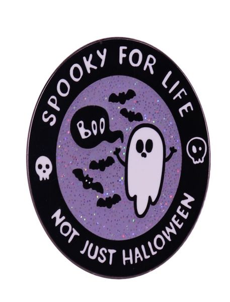 

other fashion accessories spooky for life not just halloween glitter lapel pin gothic creepy decor2247526, Silver