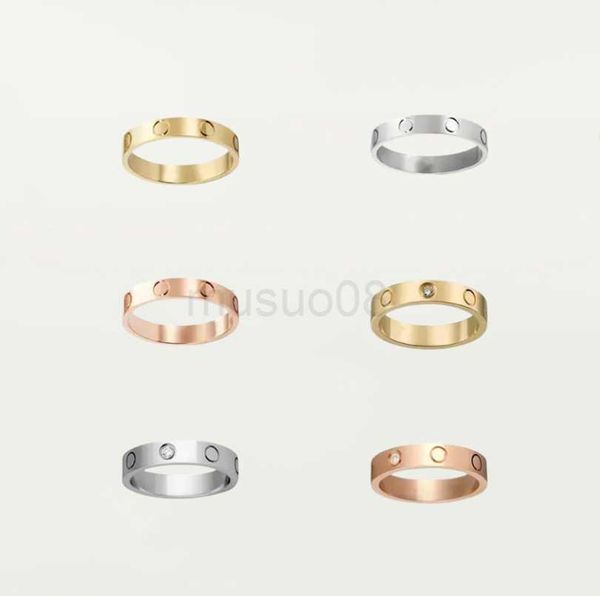 

band rings designer love screw ring men's and women's ring classic luxury titanium steel alloy material never fade non allergic -, Silver