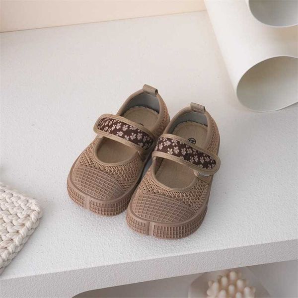 

athletic outdoor japanese girls' soft square toe retro anti slip tablet 2023 summer new breathable children's shoes g220612, Black