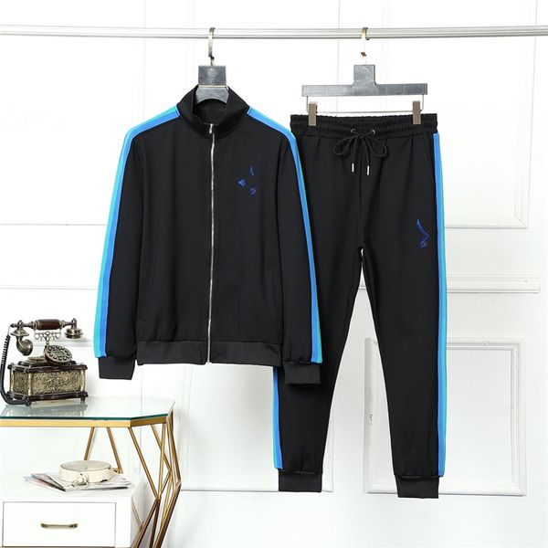

fashion men's sports suit 2023 lvsity two-piece coat hoodie trousers lovers spring and autumn leisure outdoor sports suit viutonity 03-, Gray