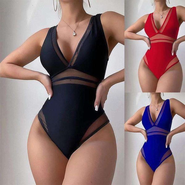 

swimsuit one piece female swimwear solid color wholesale, White;black