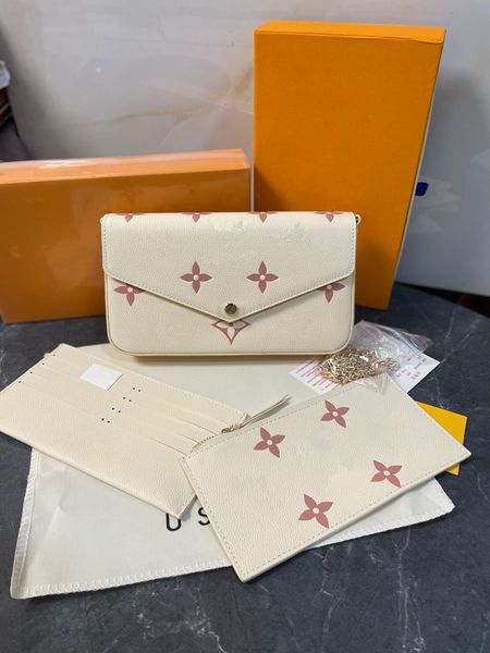 

2023 brand bag latest crossbody one shoulder handbag three piece set 69977