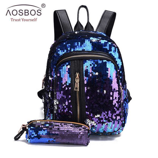 

backpack 2pcsset new sequins women backpack for teenage girl fashion bling rucksack student school bag with pencil case clutch mochilas j230