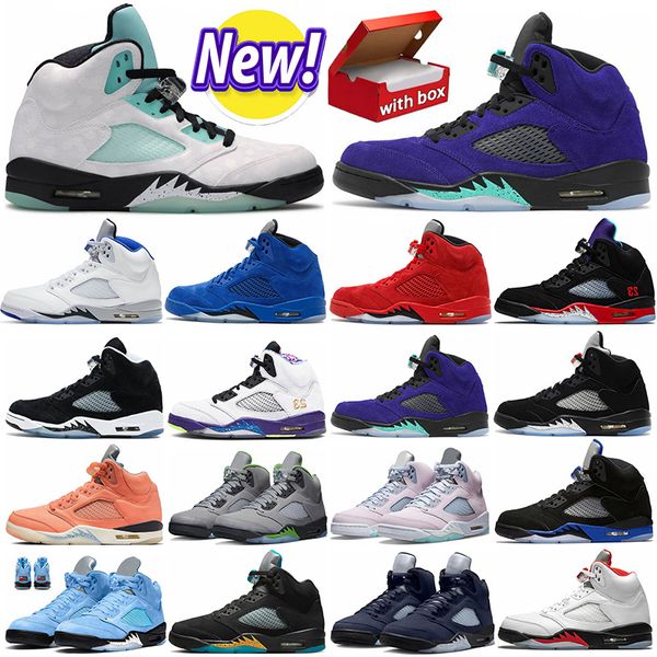 

designer shoes jumpman 5 5s mens basketball shoes racer what the unc alternate grape green bean oreo black metallic gore-tex noir easter men