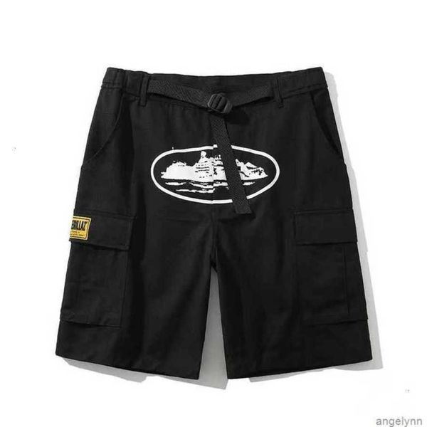 

corteizs shorts men's boat print multi pocket croteiz cargo ins fashion hip hop skateboarding casual street crtzs loose 2 741m qae3, White;black