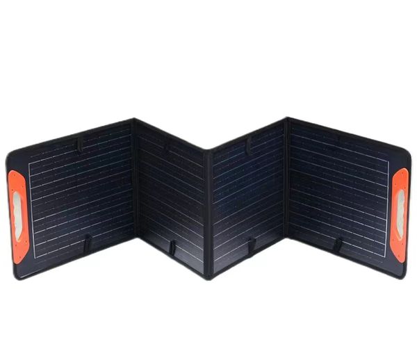 

100w solar foldable pack 18v monocrystalline silicon solar panel outdoor portable 4-fold pvoltaic panel power supply waterproof and customiz