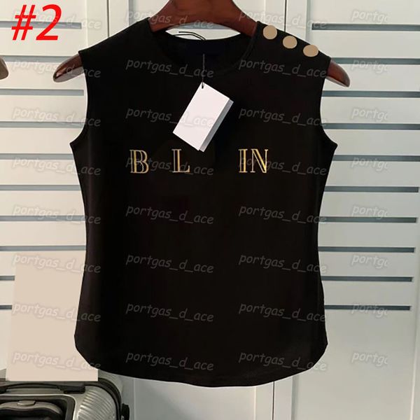 

letter women t shirt summer sleeeveless tank print cool sports casual tanks, Black
