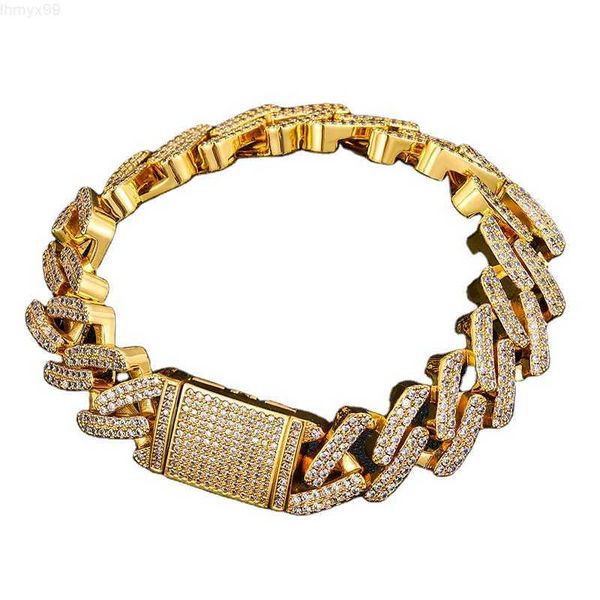 

new style 7 -8 inches 925 sterling silver vvs moissanite men hip hop cuban link chain bracelet