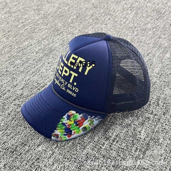 

galleryes hat hand painted dept mesh truck driver hat casual letter baseball cap summer7fw0, Blue;gray