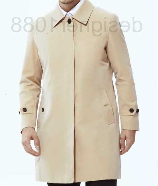 

designer b family official website same style business casual men's windbreaker non iron mid length fashion city polo coat w0w7, Tan;black