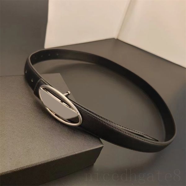 

metal designer man belt black womens belts smooth oval letter buckle genuine leather ceinture leisure vintage multicolor simple lady belt fa, Black;brown