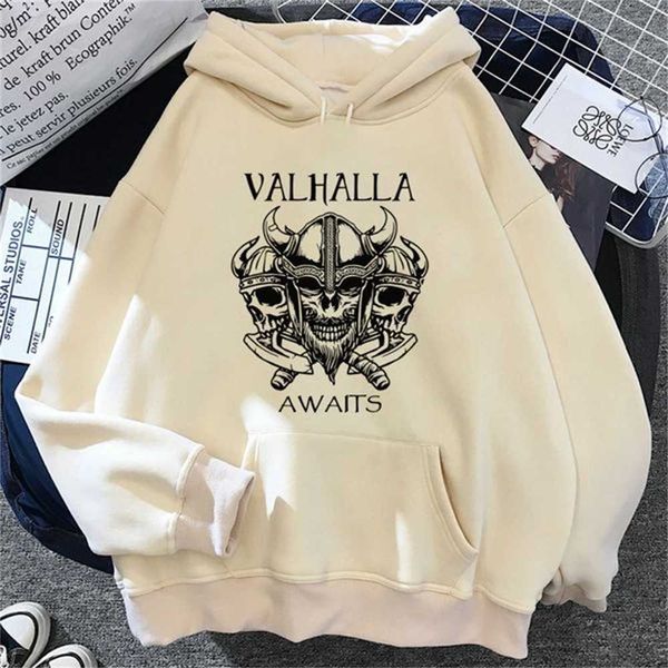 

men's hoodies viking men long sleeve streetwear vintage y2k aesthetic sweater graphic hood zftc 06h6, Black