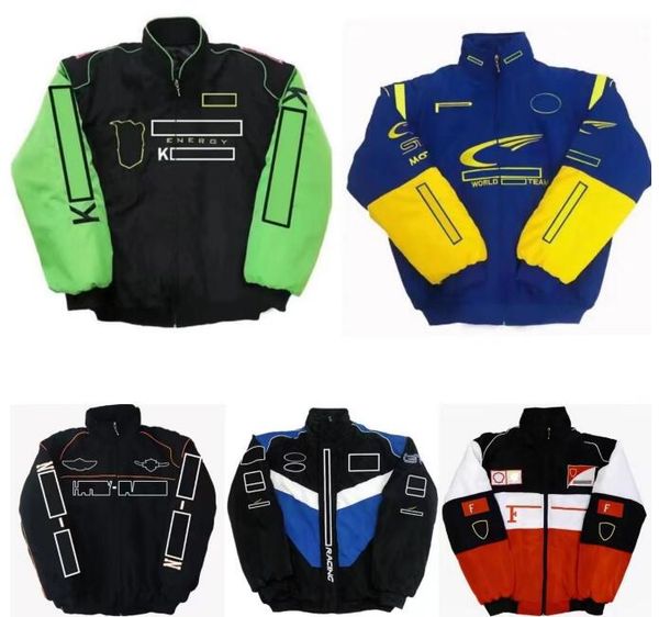 

f1 team workwear new full embroidered logo racing cotton padded jacket