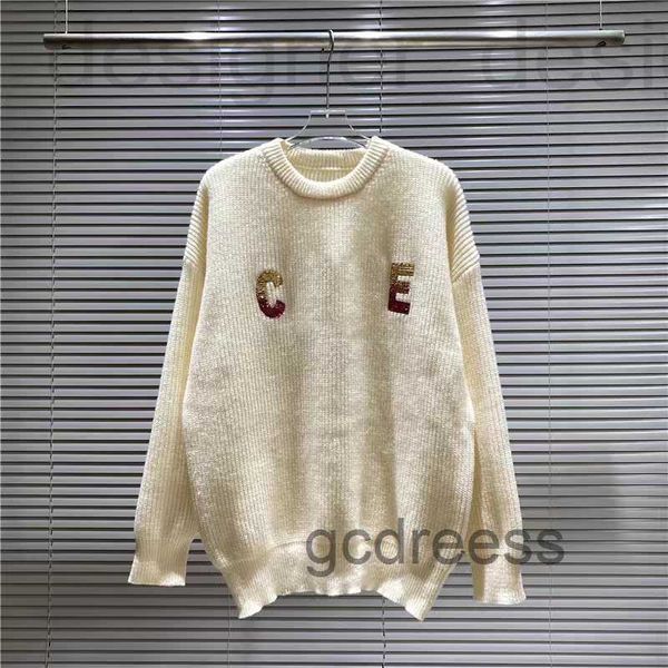 

women's sweaters designer 2023 ss brand sweater luxury pullover fashion autumn/winter round neck long sleeve wool warm size s-2xl 7h6f, White;black