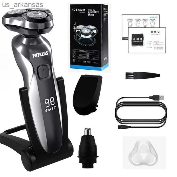 

electric shavs for men led display shaver machine for mens clipper beard trimmer rotary shaver 100% water proof razor electric l230523