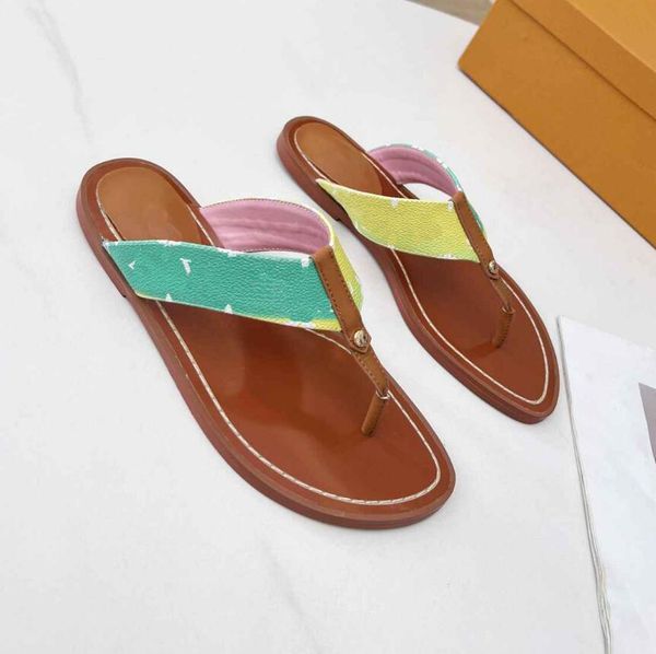 

luxury sunny flat thongs slippers girl studs women leather slides printed canvas engraved stud strap rubber sole flip flop beach sandals, Black