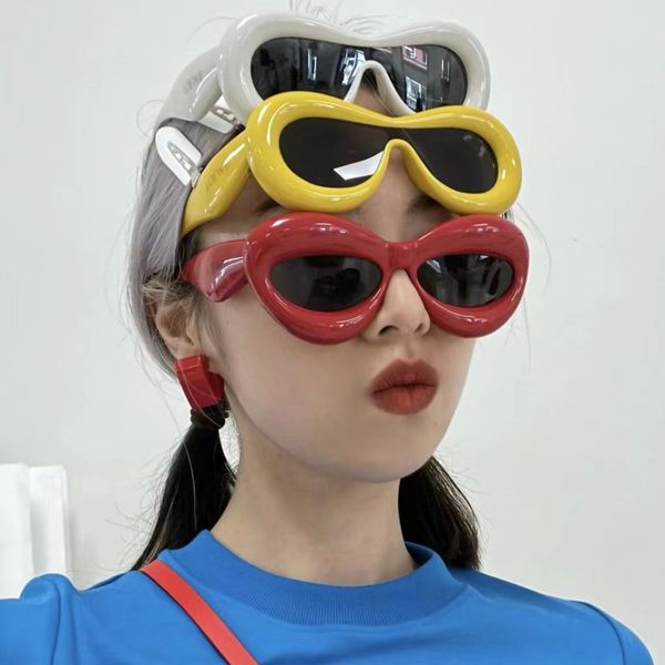 

designer sunglasses for women mens sunglasses luxury brand the new inflatable expansion funny street p sunglasses personality dazzling glass, White;black