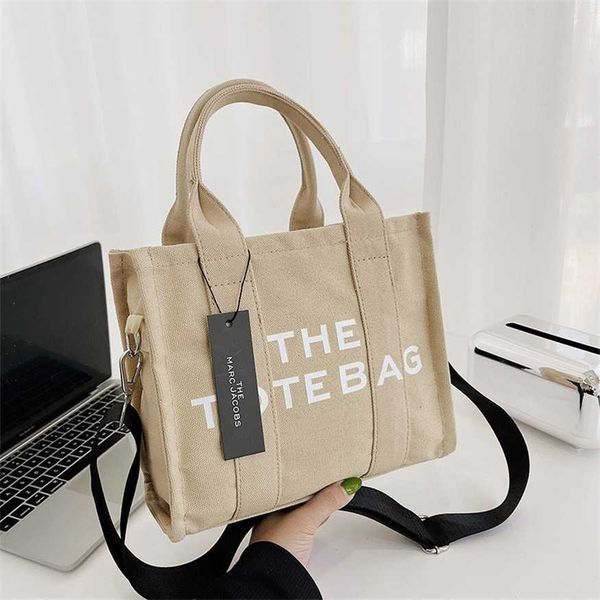 

tote bag women's large capacity canvas handbag commuter bag english letter crossbody bag the tote bag 80% clearance sale