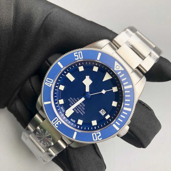 

designer pelagos movement watch luxury watches 5m76 prx mechanical movement blue dial montre homme with box, Slivery;brown