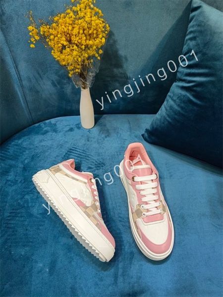 

2023 fashion men shoes designer women leather lace up platform sole sneakers white black mens womens casual shoes