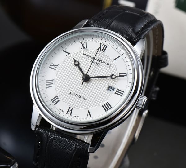 

men's watches constant business fashion watches made of all steel classic three hands luxury designer watches, Slivery;brown