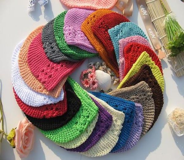 

crochet kufi hat girl baby kufi hat beanie 16 colors and 2 sizes to chose bow clip babytoddler2962121, Yellow
