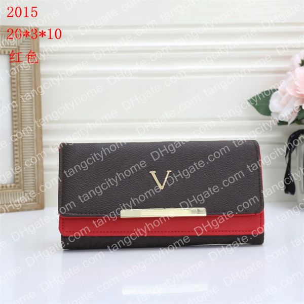 

designer wallet luxury cardbag ladies card holder classic long wallet new coin purse new large-capacity document bag wallet with orange box, Red;black