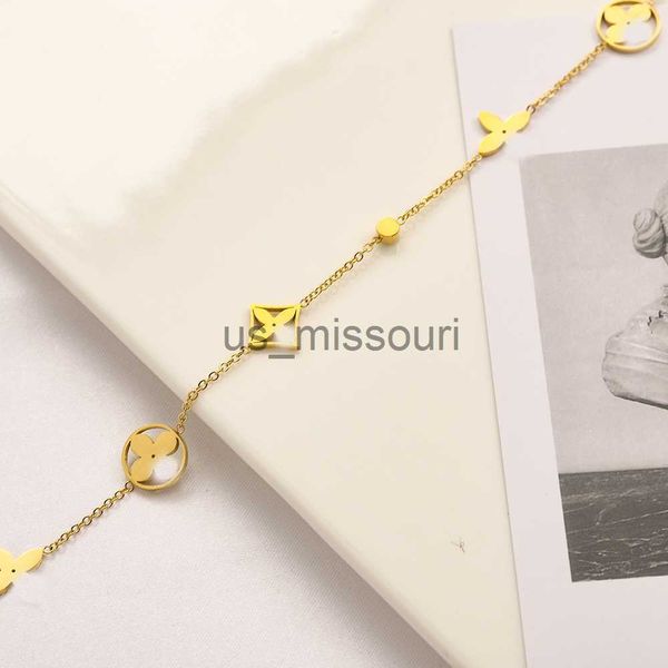 

pendant necklaces never fading 18k gold plated luxury brand designer pendants necklaces crystal stainless steel letter choker pendant neckla, Silver