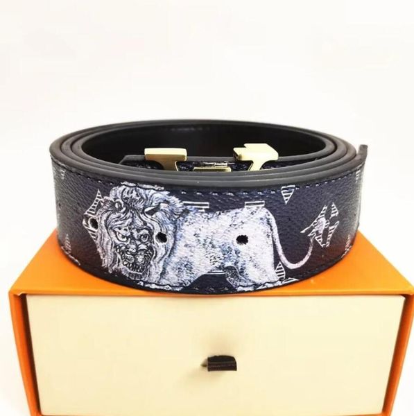 

fashion buckle genuine leather belt width 40mm 6 styles highly quality designer men women mens belts 3.8cm with orange box, Black;brown
