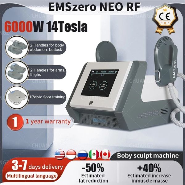 

2023 emszero muscle stimulator ems high intensity 14 tesla 6000w sculpt electromagnetic slimming fitness equipment