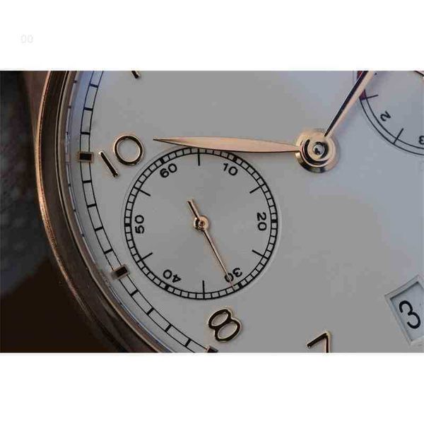 

designer men watches iwc pilots mechanical watch reloj hombre 42.3mm rose replica cowhide 18k gold iw500701, Slivery;golden