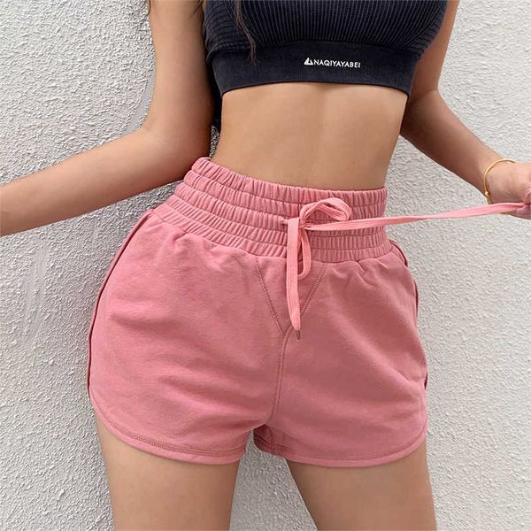 

shorts women's sports loose casual versatile summer quick-drying running fitness pants anti-glare high-waist dance yoga pantsovi8 2kug9, White;black