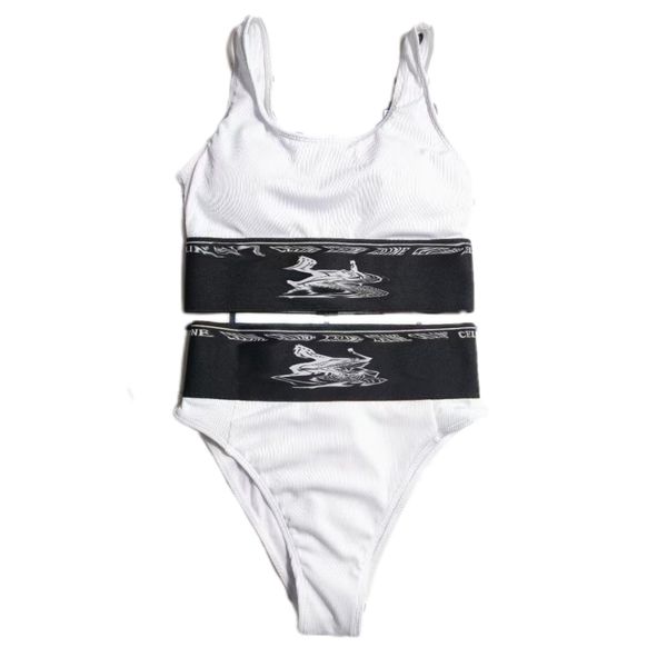

selling women girls' two piece swimsuit sport yoga set tankinis swimwear comfortable bathing suits white, White;black
