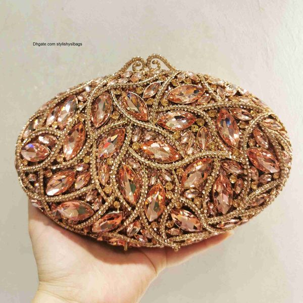 

totes 9 colors two style woman crystal hollow purse elegant bling diamond handbag wedding bridal party evening bag ladies prom clutch