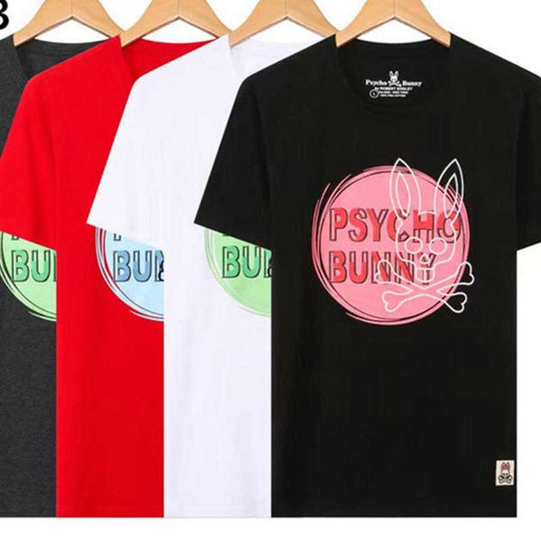 

mens designer casual t shirt fashion polo summer slim psycho bunny print short sleeve crewneck tee m-xxxlkx6g, White;black