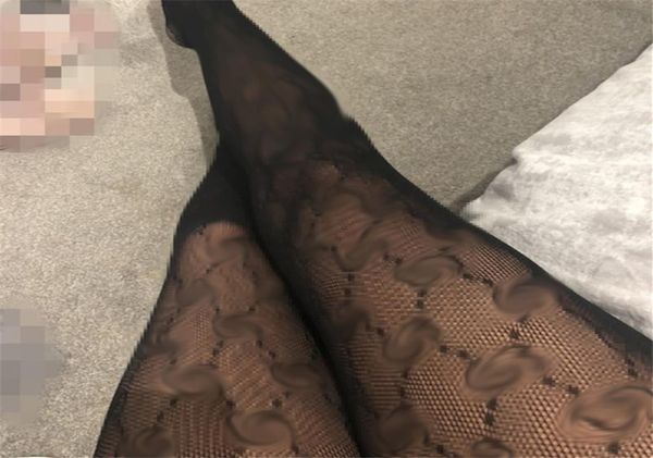 

stylish letter mesh pantyhose silk sport socks women flexible dance tights night club stockings3453607, Black