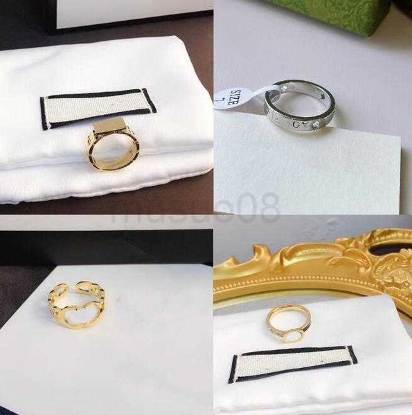 

band rings 20style highly quality luxury jewelry designer item rings women love charms wedding supplies stainless steel rhinestone ring fine, Silver