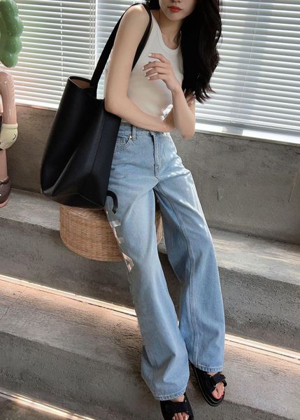 

womens casual jeans slim pants with logo zipper button decoration comfortable breathable pants outdoor wear women's jeans k5, Blue