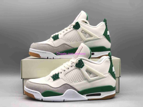

new 4 basketball shoes retro sb pine green women men shoes sail pine green neutral grey white sneakers dr5415-103 us 4y-13 eur 36-47