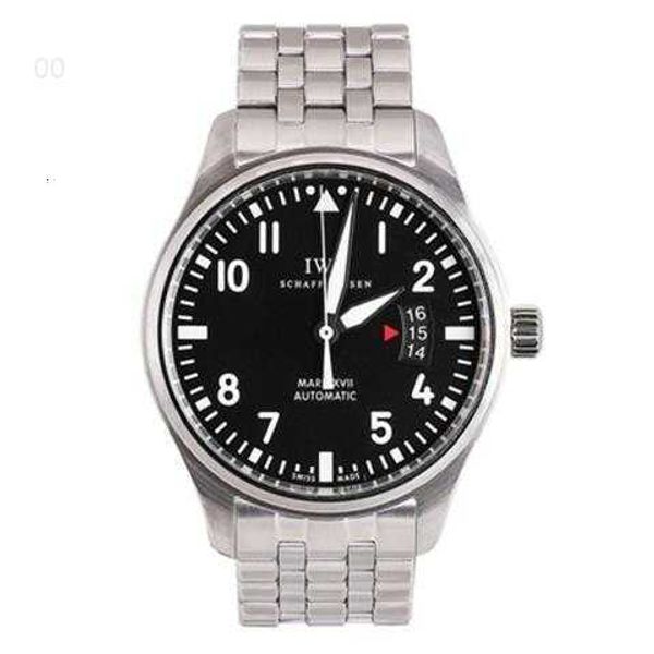 

luxury mechanical watch for men santons watches 3u4r men pilots hombre superclone man seven iw326504 black, Slivery;golden