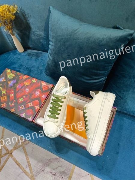 

2023 new luxurys men's shoes casual white sneakers summer shoes women lace-up comfortable leather flat shoes, Black