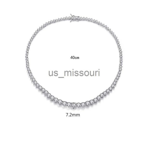 

pendant necklaces trendy lovers necklace lab diamond cz stone white gold filled chorker pendant necklaces for women bridal party wedding jew, Silver