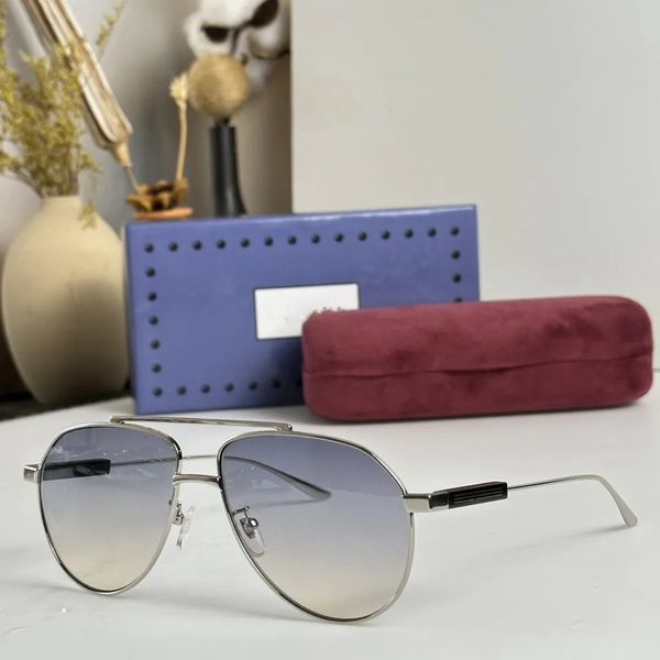 

men's and women's premium square edge metal sunglasses large oval frame goggles driving beach glasses with glasses case, White;black