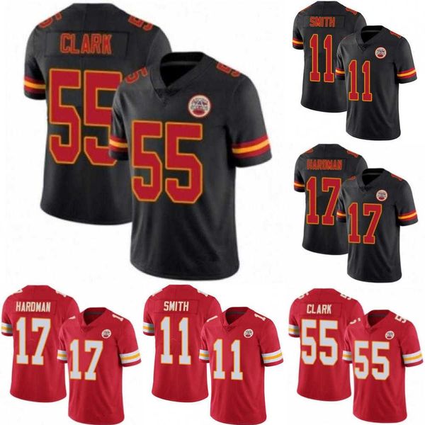 

2023 football jerseys kansas''city''chiefs''men womens youth 17 mecole hardman 9 juju smith-schuster 95 chris, Black;red